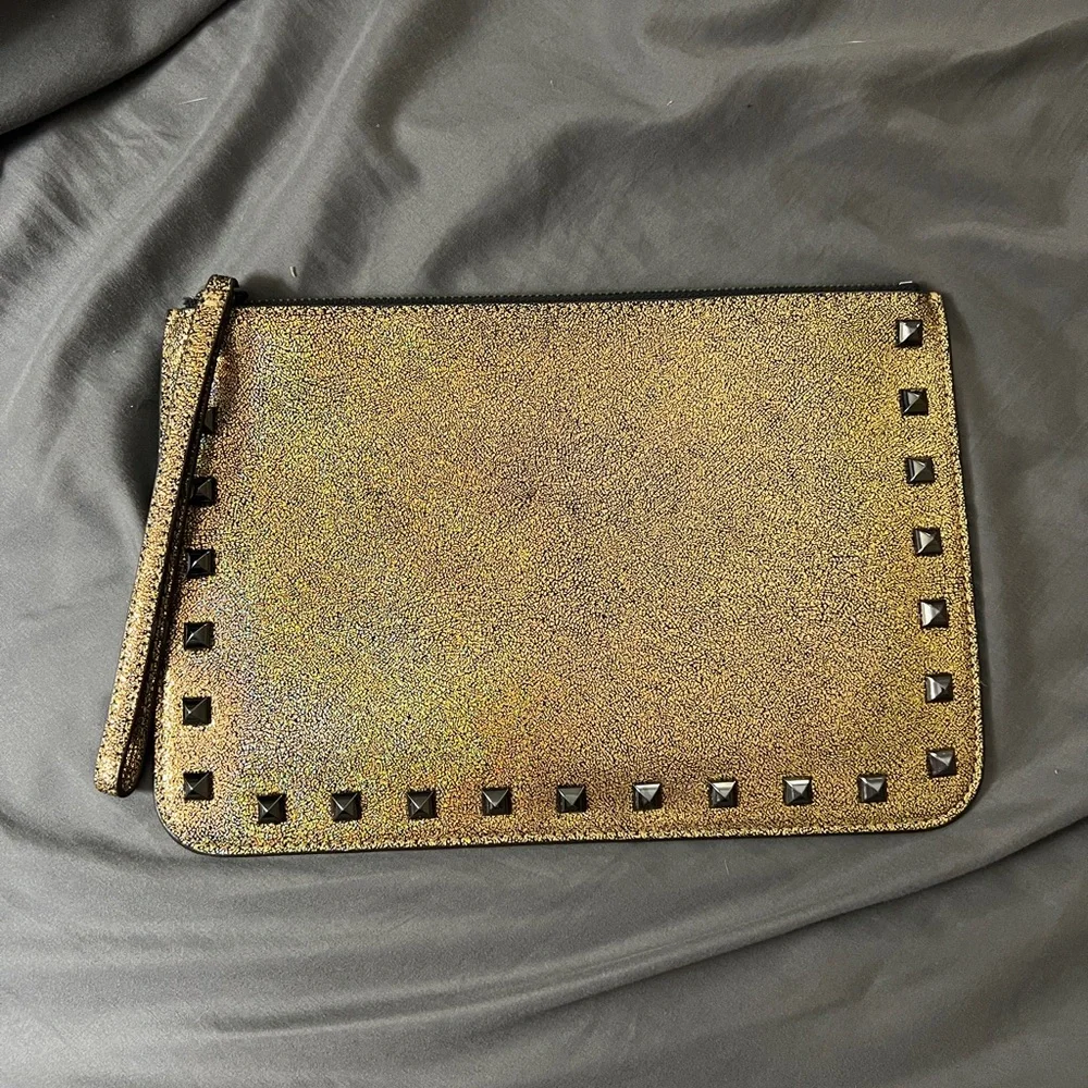 Rebecca minkoff Gold Studded Clutch - Picture 1 of 5